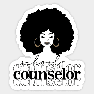 Black School Counselor- National School Counseling Week Sticker